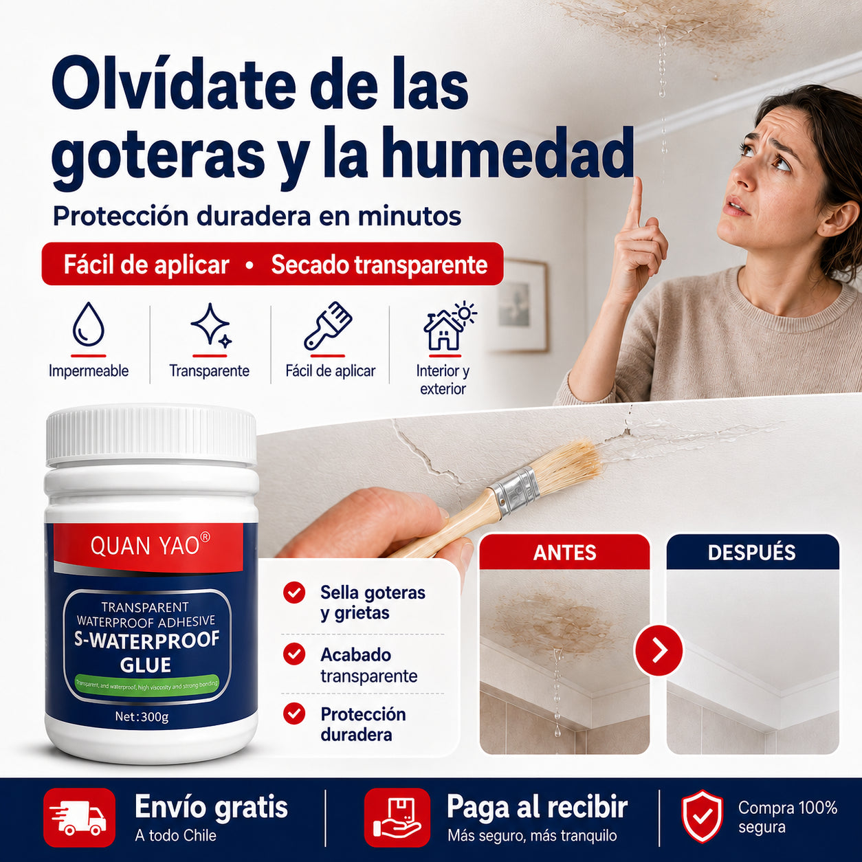 No dejes que una gotera arruine tu casa