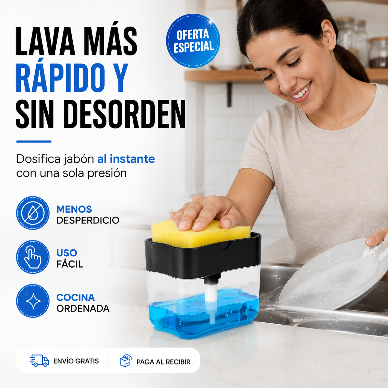 UPSELL 1 CLICL - WOWI - DISPENSADOR 3 EN 1 NOVA - Dispensador De Lavaloza