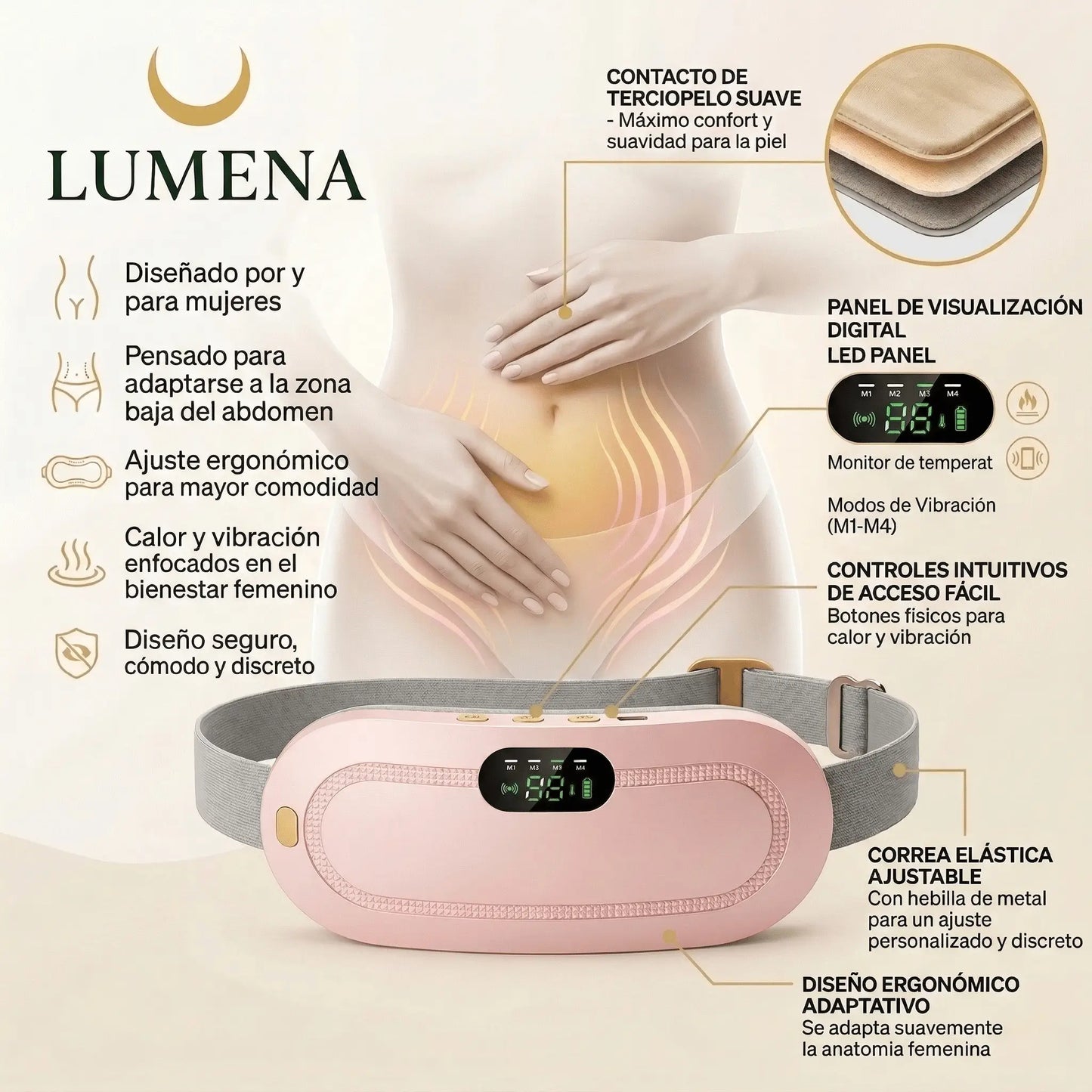 AliviaFem | Cinturón térmico para cólicos menstruales