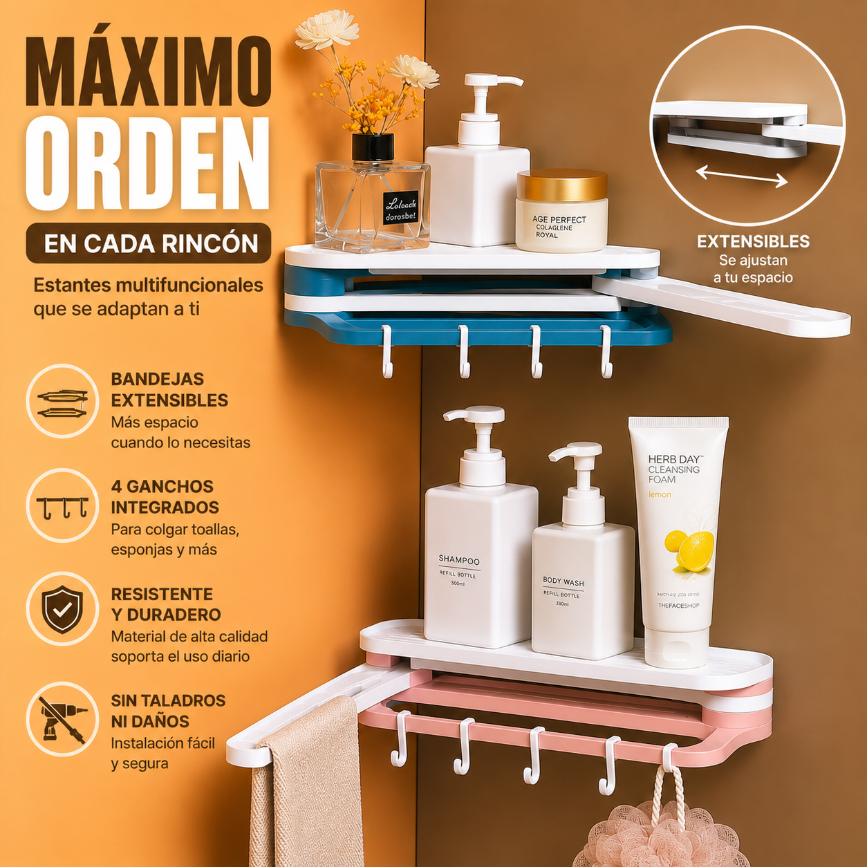 Organizador Resistente Baño