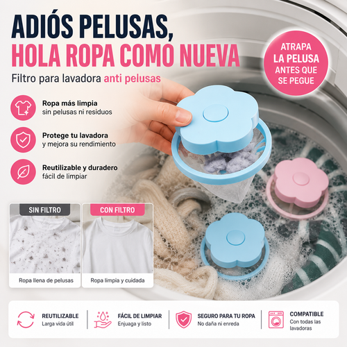 🔴 Filtro para lavadora anti pelusas