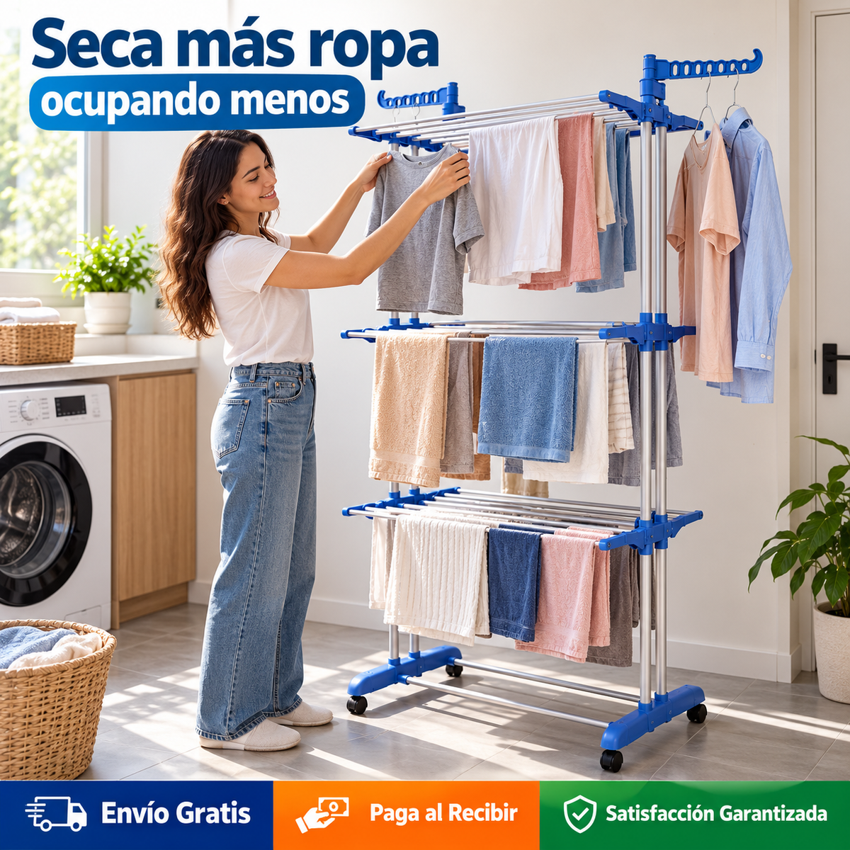 Tiende tu ropa en vertical y deja más espacio libre en casa