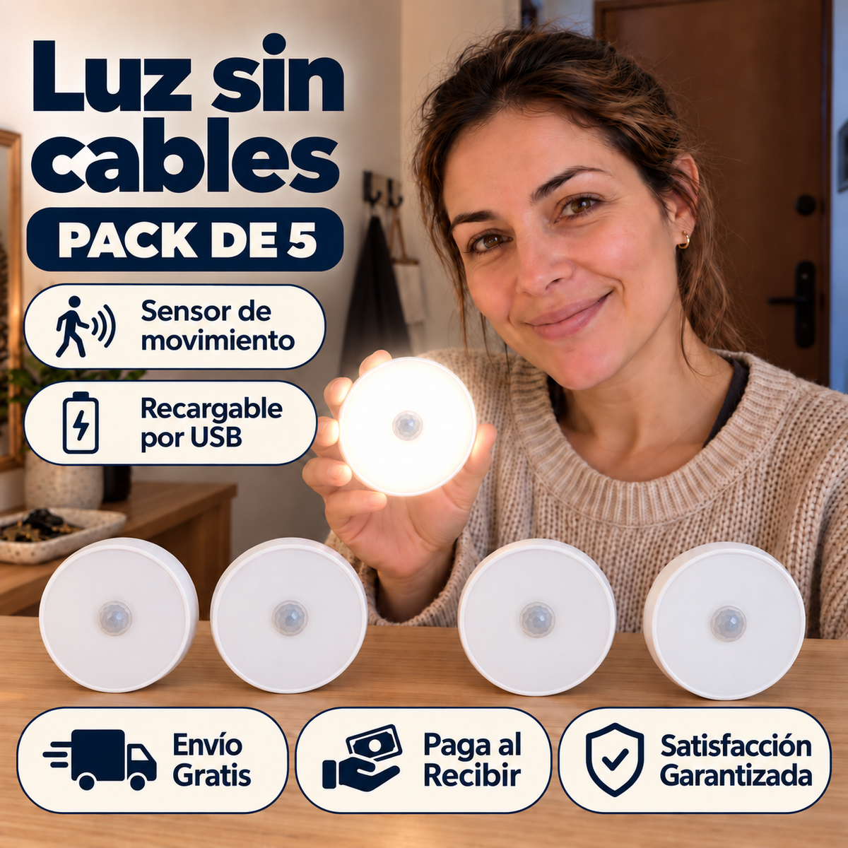Dale luz a ese rincón oscuro sin instalar cables ni conexiones