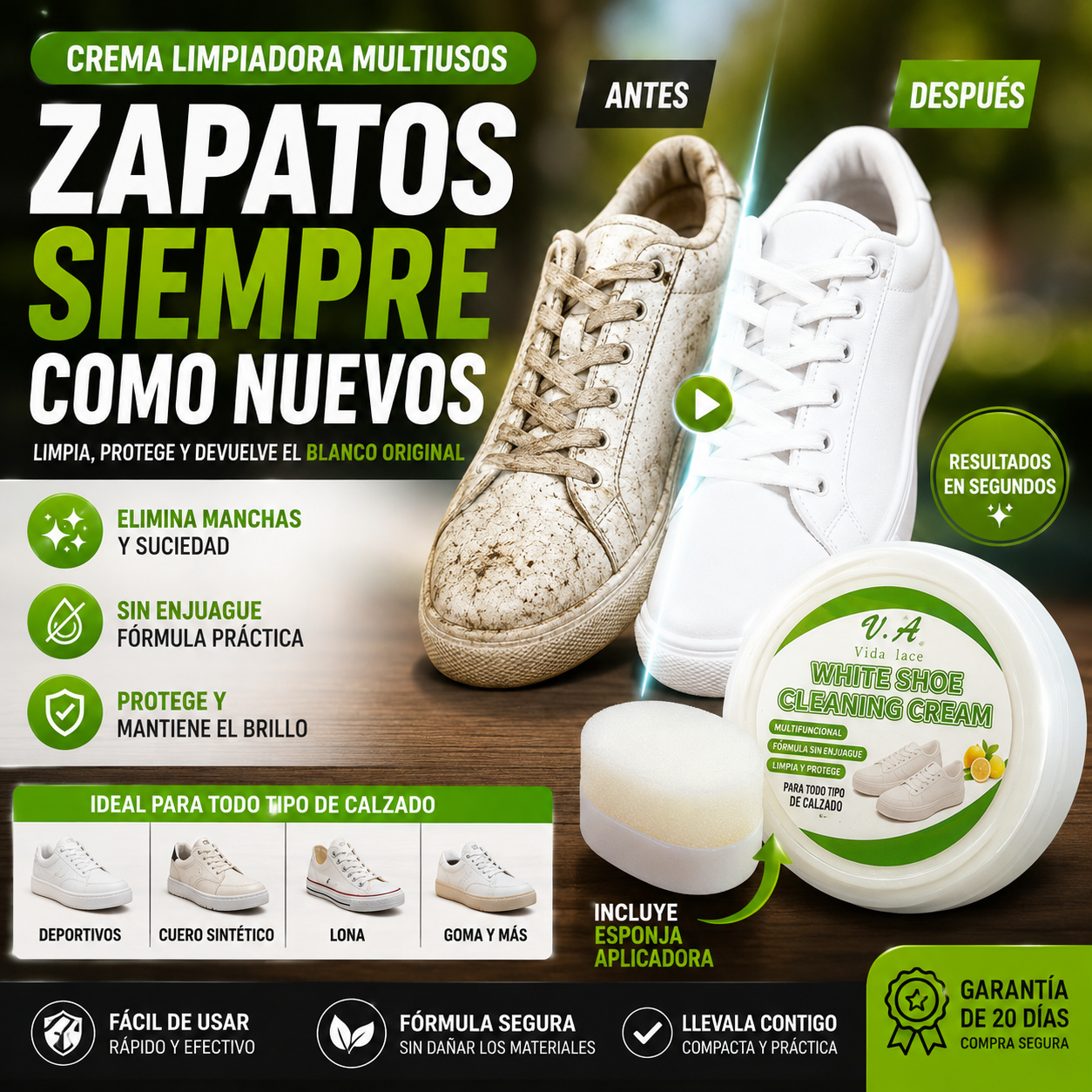 UPSELL 1 CLICK - LINTERNA 4 EN 1 - OFERFLY - Crema Limpiadora Zapatos Multiusos